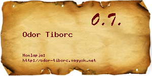 Odor Tiborc névjegykártya